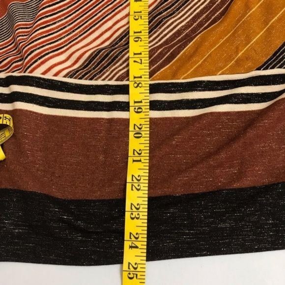 New Directions Striped Large Draped Cowl Neck Top - Picture 4 of 9